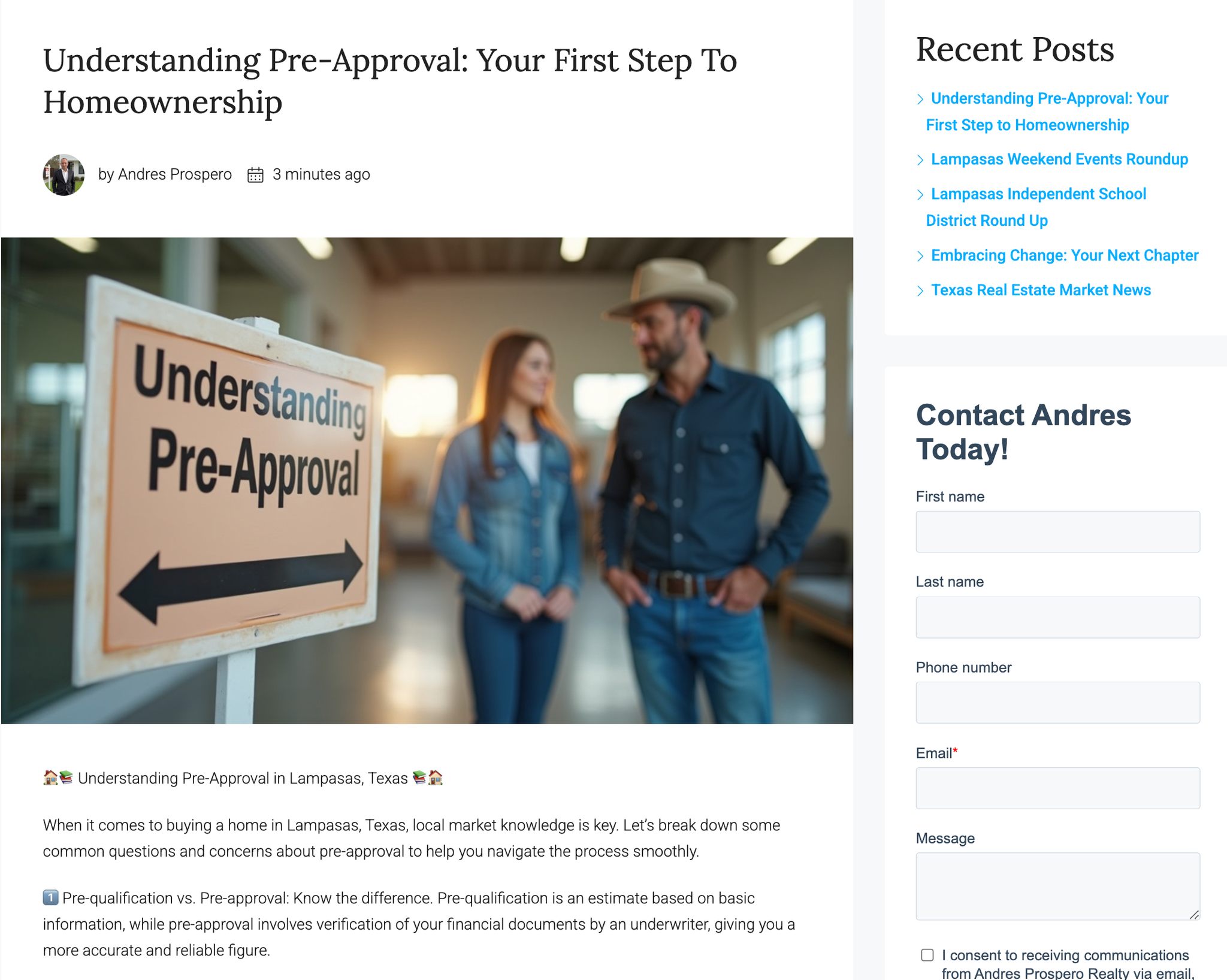 Andres Prospero's website and AI-generated content